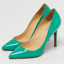 Pre Owned Christian Louboutin Pigalle Size 36 Green Patent Leather Pumps