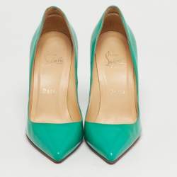 Pre Owned Christian Louboutin Pigalle Size 36 Green Patent Leather Pumps