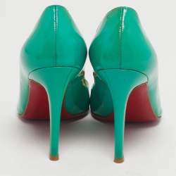 Pre Owned Christian Louboutin Pigalle Size 36 Green Patent Leather Pumps