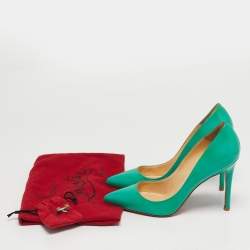 Pre Owned Christian Louboutin Pigalle Size 36 Green Patent Leather Pumps