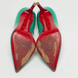 Pre Owned Christian Louboutin Pigalle Size 36 Green Patent Leather Pumps