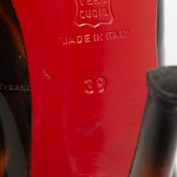 مملوكة مسبقًا Christian Louboutin Very Prive Size 39 Multicolor Patent Leather Peep Toe Pumps