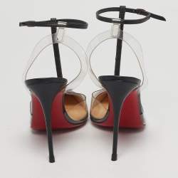 مملوكة مسبقًا Christian Louboutin Nosy Size 39 Transparent Leather and PVC Spike T-Strap Slingback Pumps