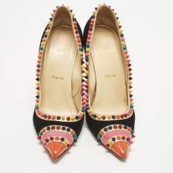 مملوكة مسبقًا Christian Louboutin Malabar Hill Size 41 Multicolor Patent Leather and Suede Pumps
