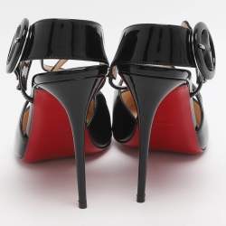 مملوكة مسبقًا Christian Louboutin Crossfliketa Size 39 Black Patent Leather Pumps