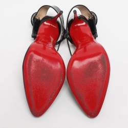 مملوكة مسبقًا Christian Louboutin Crossfliketa Size 39 Black Patent Leather Pumps