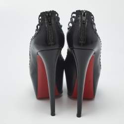 Pre Owned صندل كريستيان لوبوتان زولو شرائط جلد ثعبان وشعر مهر متعدد الألوان مقاس 40