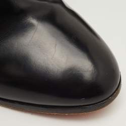 مملوكة مسبقًا حذاء بوت يصل إلى الركبة كريستيان لوبوتان توبا 70 أبلو جلد أسود مقاس 39