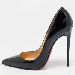 مملوكة مسبقًا Christian Louboutin So Kate Size 39.5 Black Patent Leather Pumps