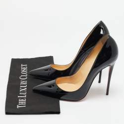 مملوكة مسبقًا Christian Louboutin So Kate Size 39.5 Black Patent Leather Pumps