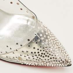 مملوكة مسبقًا Christian Louboutin Follies Strass Size 37.5 Transparent Glitter and PVC Pumps