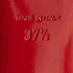 مملوكة مسبقًا Christian Louboutin Size 37.5 Beige Patent Leather Catchy Two Peep-Toe Pumps