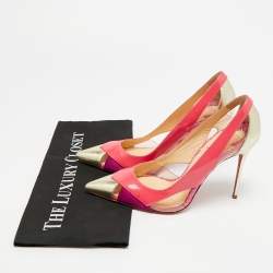 Pre Owned Christian Louboutin Galata Size 39 Multicolor Patent Leather and PVC Pumps