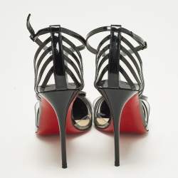 مملوكة مسبقًا Christian Louboutin Theodorella Size 39 Black Patent Leather and PVC Pumps