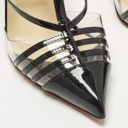 مملوكة مسبقًا Christian Louboutin Theodorella Size 39 Black Patent Leather and PVC Pumps