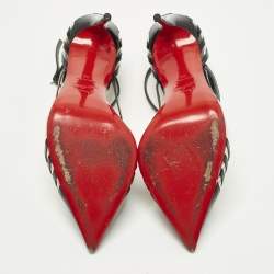 مملوكة مسبقًا Christian Louboutin Theodorella Size 39 Black Patent Leather and PVC Pumps