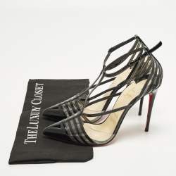 مملوكة مسبقًا Christian Louboutin Theodorella Size 39 Black Patent Leather and PVC Pumps