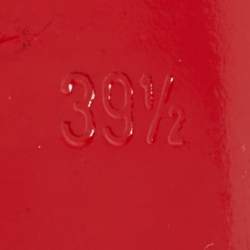 Pre Owned حذاء كعب عالي كريستيان لوبوتان نعل سميك سبايك مقدمة مفتوحة ليدي جلد ثعبان ذهبي ميتالك مقاس 35