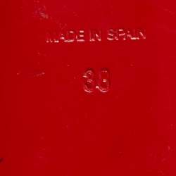 Pre Owned صندل كعب روكي كريستيان لوبوتان "بيراكلو" نعل سميك جلد وقماش دنيم أزرق/أسود مقاس 38