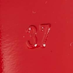 Pre Owned Christian Louboutin Very Prive Size 37 Black Patent Leather Peep Toe Pumps