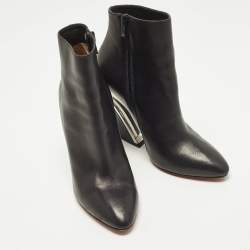 Pre Owned حذاء بوت للكاحل كريستيان لوبوتان ليفيتيبوتي جلد أسود مقاس 39