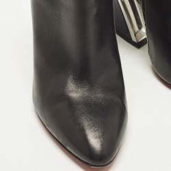 Pre Owned حذاء بوت للكاحل كريستيان لوبوتان ليفيتيبوتي جلد أسود مقاس 39