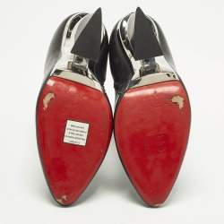 Pre Owned حذاء بوت للكاحل كريستيان لوبوتان ليفيتيبوتي جلد أسود مقاس 39