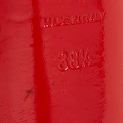 مملوكة مسبقًا Christian Louboutin Lady Peep Size 38.5 Multicolor Python Leather Peep Toe Platform Pumps