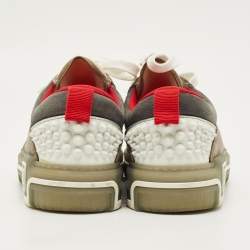 Pre Owned Christian Louboutin Astroloubi Size 37 Multicolor Leather and Suede Lace Up Sneakers