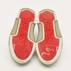 Pre Owned Christian Louboutin Astroloubi Size 37 Multicolor Leather and Suede Lace Up Sneakers