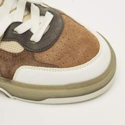 Pre Owned Christian Louboutin Astroloubi Size 37 Multicolor Leather and Suede Lace Up Sneakers