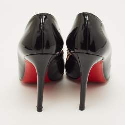 Pre Owned حذاء كعب عالي كريستيان لوبوتان من الجلد اللامع الأسود "سو كيت" مقاس 36