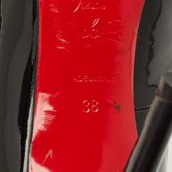 Pre Owned حذاء كعب عالي كريستيان لوبوتان من الجلد اللامع الأسود "سو كيت" مقاس 36