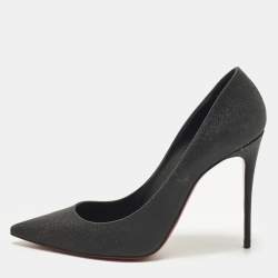 مملوكة مسبقًا Christian Louboutin So Kate Size 39 Black Glitter Pumps