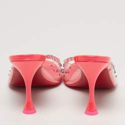 مملوكة مسبقًا Christian Louboutin Degramule Size 38 Transparent PVC Slide Sandals