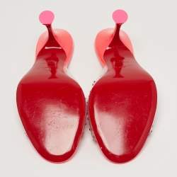 مملوكة مسبقًا Christian Louboutin Degramule Size 38 Transparent PVC Slide Sandals