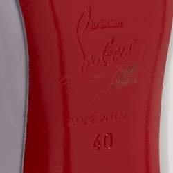 Pre Owned حذاء كعب عالي كريستيان لوبوتان بربل جلد لامع هوت ش يك مقاس 38.5