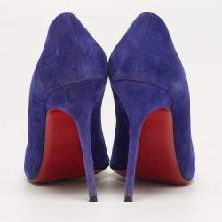 مملوكة مسبقًا Christian Louboutin Corneille Size 38.5 Blue Suede Pumps