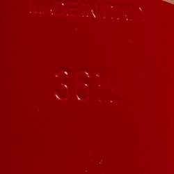 Pre Owned حذاء كعب عالي كريستيان لوبوتان ليدي مقدمة مفتوحة و نعل سميك جلد لامع بيج مقاس 38