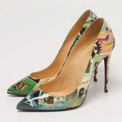 مملوكة مسبقًا Christian Louboutin Pigalle Follies Size 39 Multicolor Patent Leather Pumps