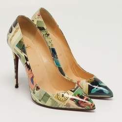 مملوكة مسبقًا Christian Louboutin Pigalle Follies Size 39 Multicolor Patent Leather Pumps