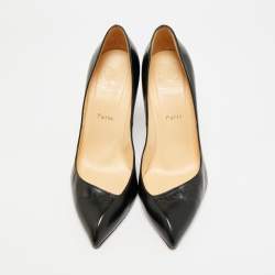 Pre Owned حذاء كعب عالي كريستيان لوبوتان بيغال جلد أسود مقاس 40