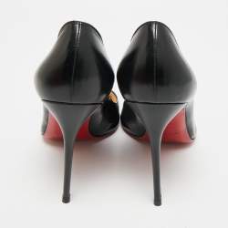 Pre Owned حذاء كعب عالي كريستيان لوبوتان بيغال جلد أسود مقاس 40