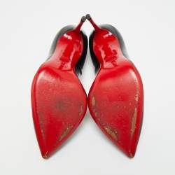 Pre Owned حذاء كعب عالي كريستيان لوبوتان بيغال جلد أسود مقاس 40