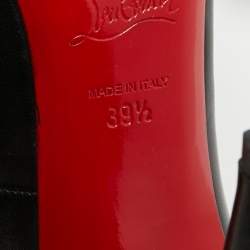 Pre Owned حذاء كعب عالي كريستيان لوبوتان بيغال جلد أسود مقاس 40