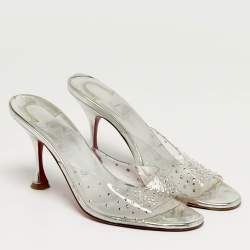 Pre Owned شبشب كريستيان لوبوتان ديجرامول بي في سي شفاف مقاس 38