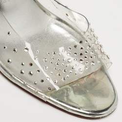 Pre Owned شبشب كريستيان لوبوتان ديجرامول بي في سي شفاف مقاس 38