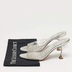 Pre Owned شبشب كريستيان لوبوتان ديجرامول بي في سي شفاف مقاس 38