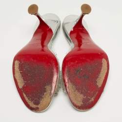 Pre Owned شبشب كريستيان لوبوتان ديجرامول بي في سي شفاف مقاس 38