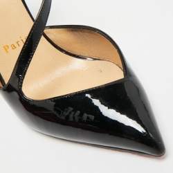 مملوكة مسبقًا Christian Louboutin Jumping Size 38 Black Patent Leather D'orsay Pumps